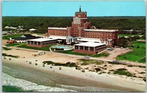 New Ocean Forest Hotel-Motel Myrtle Beach South Carolina SC Air View Postcard