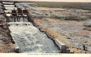 J57/ Holly Colorado Postcard c1910 Concrete Drop in Comanche Canal  354