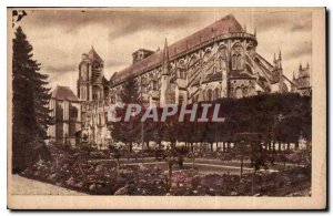 Old Postcard Bourges Cher the Cathedral view from the Garden City Hotel