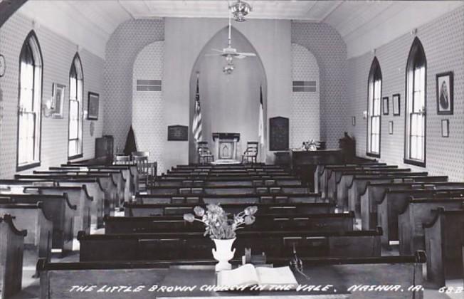 Iowa Nashua Little Brown Church In The Vale INterior Real Photo