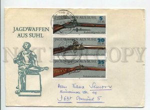 445622 EAST GERMANY GDR 1978 year real posted Leipzig guns stamps