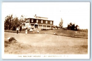 c1940's The Mackay House Lac Quenouille Quebec Canada RPPC Photo Postcard