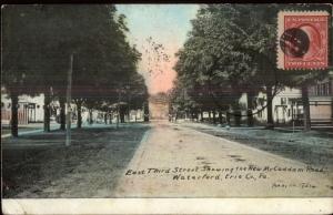 Waterford PA East Third St. c1910 Postcard rpx