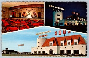 Restaurant Madrid Hotel, Texaco, Nicolet Quebec, Vintage Multiview Postcard