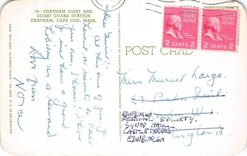 US3 USA Chatham light and coast guard station Cape Cod Mass.