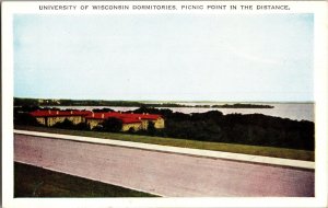University of Wisconsin Dormitories, Picnic Point WI Vintage Postcard L58