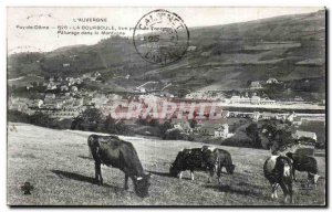 Old Postcard LA BOURBOULE Pasture in the mountains Cows