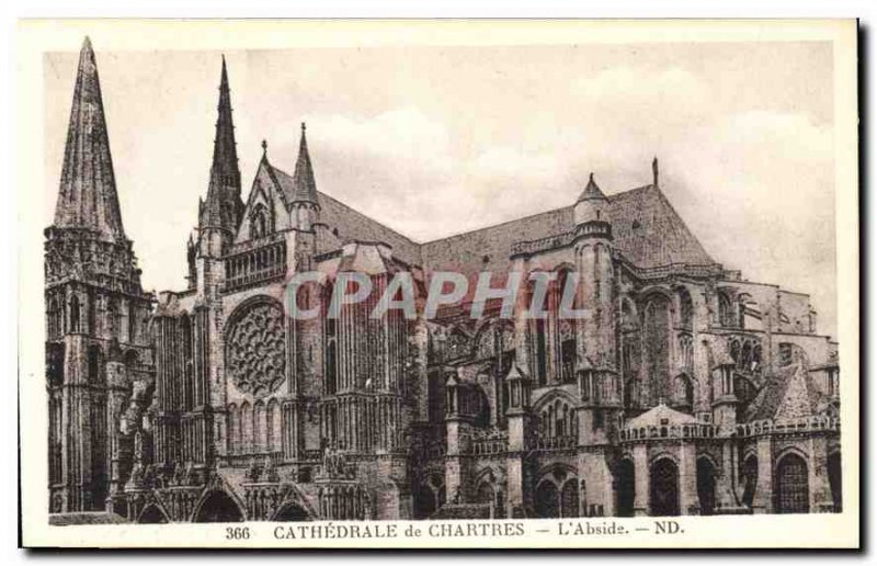Postcard Old Cathedral of Chartres The Apse