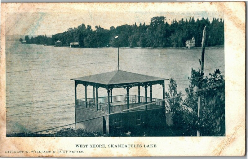 West Shore, Skaneateles Lake NY c1910 Vintage Postcard B49