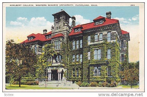 Exterior, Adelbert College, Western Reserve University, Cleveland, Ohio,  00-10s