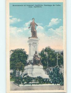 Unused Old Postcard GENERAL AGUILLERA MONUMENT Santiago De Cuba F5461