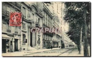 Old Postcard Neuilly sur Seine Avenue Neuilly and the Bank of France