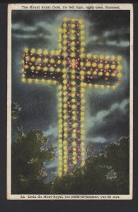 Canada Quebec MONTREAL The Mount Royal Cross Night View 100 ft high pm1934 ~ WB