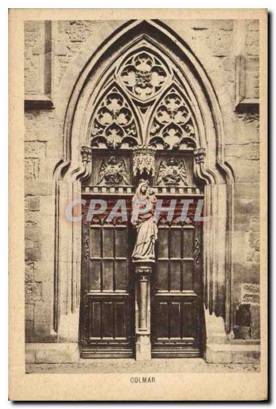 Old Postcard Colmar Dominican church Portal