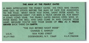 Charles Barkley Ogdensburg N. Y. Vintage Comic Business QSL Card #12 