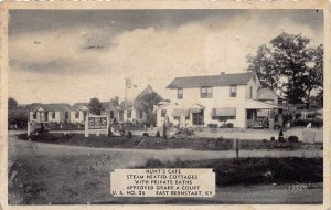 J76/ East Bernstadt Kentucky Postcard c1940s Hunt's Caf� Cottages  195