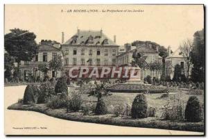 Old Postcard La Roche Yon Prefecture And Gardens