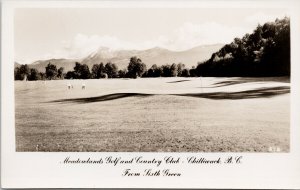 Chilliwack BC Meadowlands Golf & Country Club Walker & Ward RPPC Postcard F89