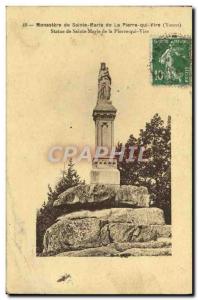 Old Postcard Monastery of St. Mary of Peter Vire statue of St. Mary of the st...