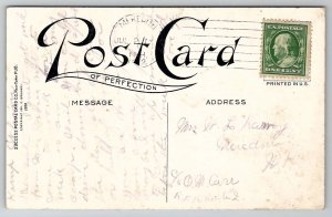 Camping Scene Vaction Poem To Meredeth NH Postcard A37