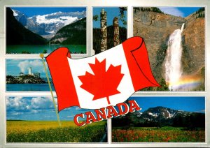 Canada Flag and Various Landscapes