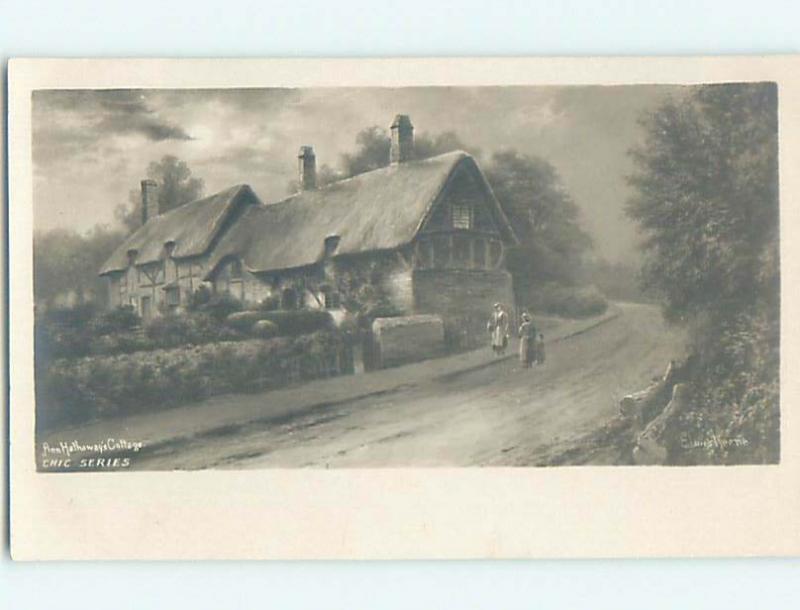 rppc HATHAWAY COTTAGE Shottery Near Stratford - Warwickshire - England UK HM1746