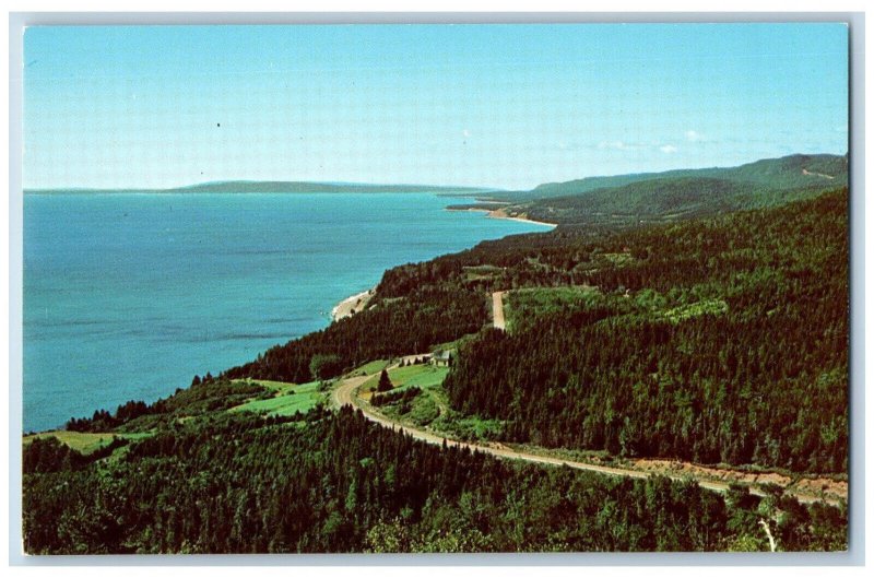 Cape Breton Nova Scotia Canada Postcard Coastal Scene on Cabot Trail c1950's