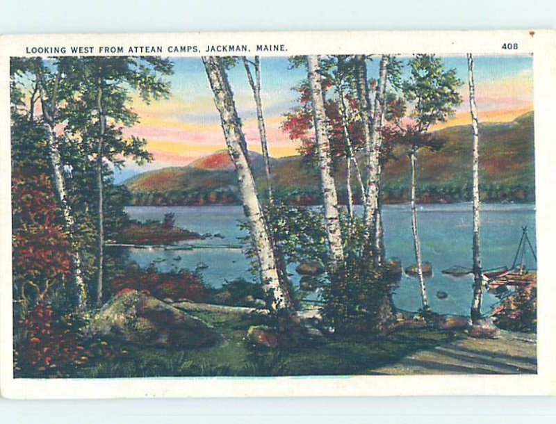 Linen NATURE SCENE Jackman - Near Dover-Foxcroft Maine ME AD4268