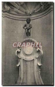 Old Postcard Brussels Manneken Pis