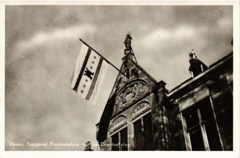 CPA AK ASSEN Topgevel Provinciehuis met de Drentse vlag NETHERLANDS (728973)