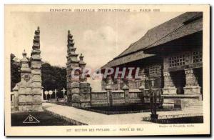 Old Postcard Exposition Coloniale Internationale Paris section Prys low door ...