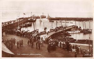 uk33129 harbour bridlington real photo uk