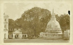 ceylon, COLOMBO, Maligakande Temple, Vidyodya Pirivena, Stupa (1910s) RPPC