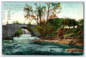 1909 Allens Creek Along RS E Electric Ry Rochester New York NY Vintage Postcard 