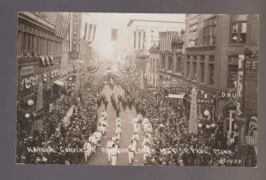 St. Paul MINNESOTA RPPC 1924 PARADE Soldiers AMERICAN LEGION U.S. Army #3 MN