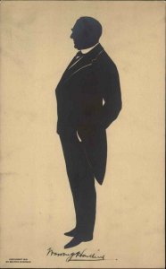 Beatrix Sherman Silhouette President Warren Harding 1921 Real Photo Postcard