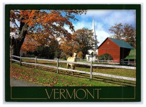 Peachum Vermont Postcard Continental View Card Village Farm 