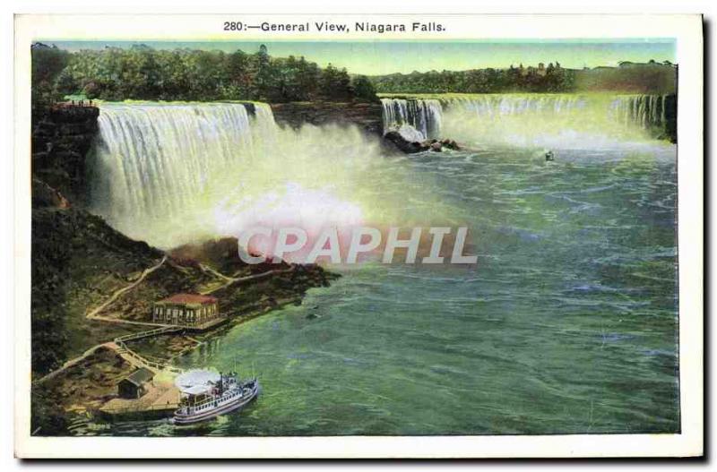 Old Postcard General View Niagara Falls