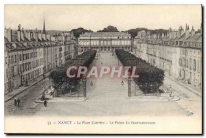 Old Postcard Nancy Place Carriere The Government Palace