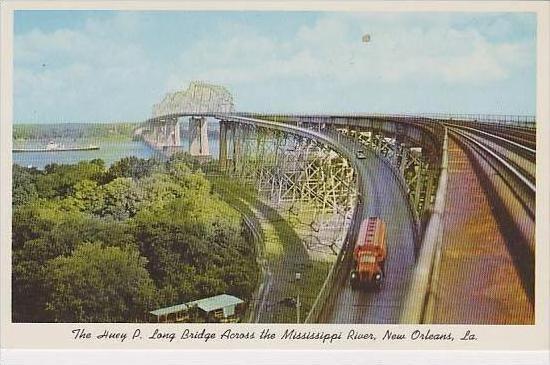 Louisiana New Orleans The Huey P Long Bridge Across The Mississippi River
