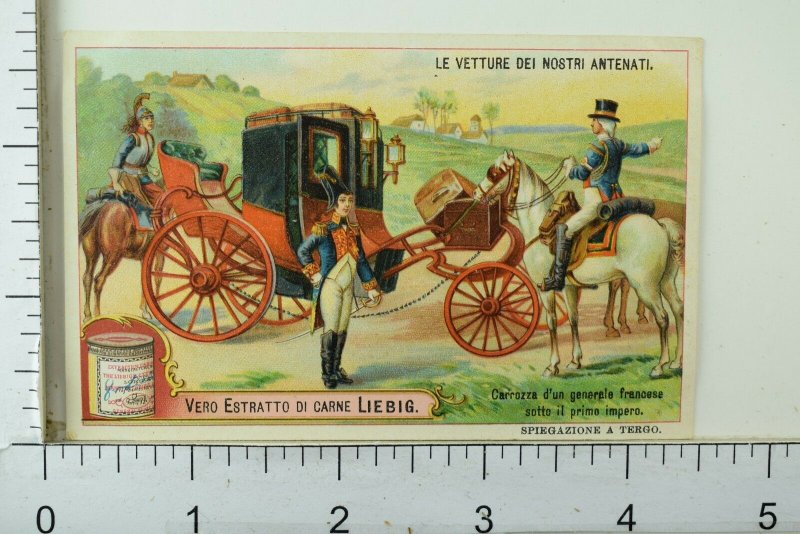 1880's Historic Vehicles Scenes Lovely Liebig Victorian 6 Trade Card Set K55 