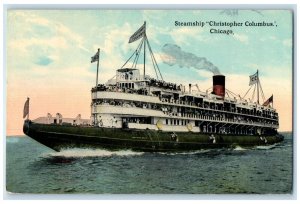 1912 Steamship Christopher Columbus Chicago Illinois IL Posted Antique Postcard