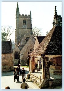 St. Andrews Church and Market Cross Castle Combe UK 4x6 Postcard