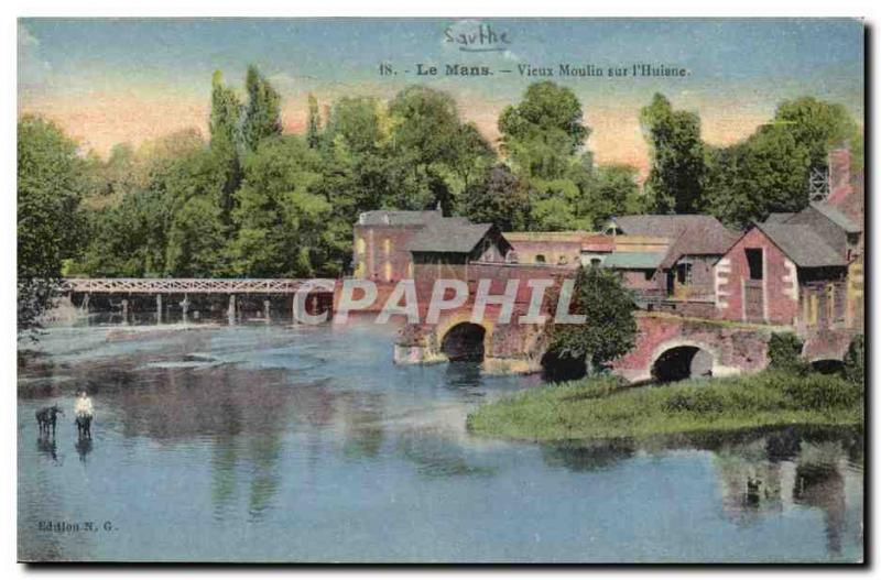 Postcard Old water mill Le Mans Old mill on & # 39Huisne