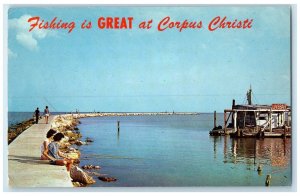 c1960 Fishing Great Deep Sea Boats Ports Dock Corpus Christi Texas TX Postcard