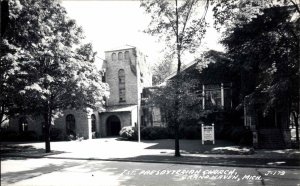 Grand Haven Michigan MI First Presbyterian Church Real Photo Vintage Postcard