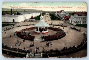 Dublin Ireland Postcard Irish International Exhibition The Promenade 1907 Posted