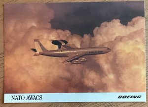 Postcard Unused NATO AWACS Boeing Circa 1970? L43