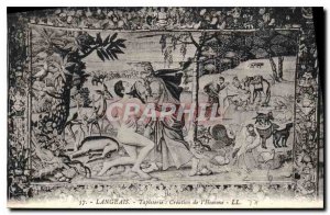 Old Postcard Langeais Tapestry Human Creation