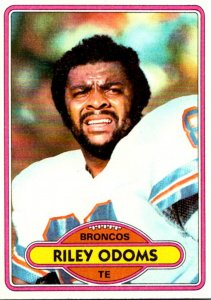 1980 Topps Football Card Riley Odoms TE Denver Broncos sun0163